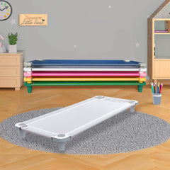 Acrimet Nap Cot's stackable design helps save space in classrooms and homes.