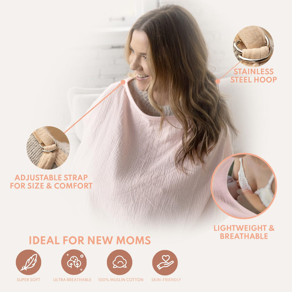 Active Baby arched neckline allows eye contact while maintaining full coverage.