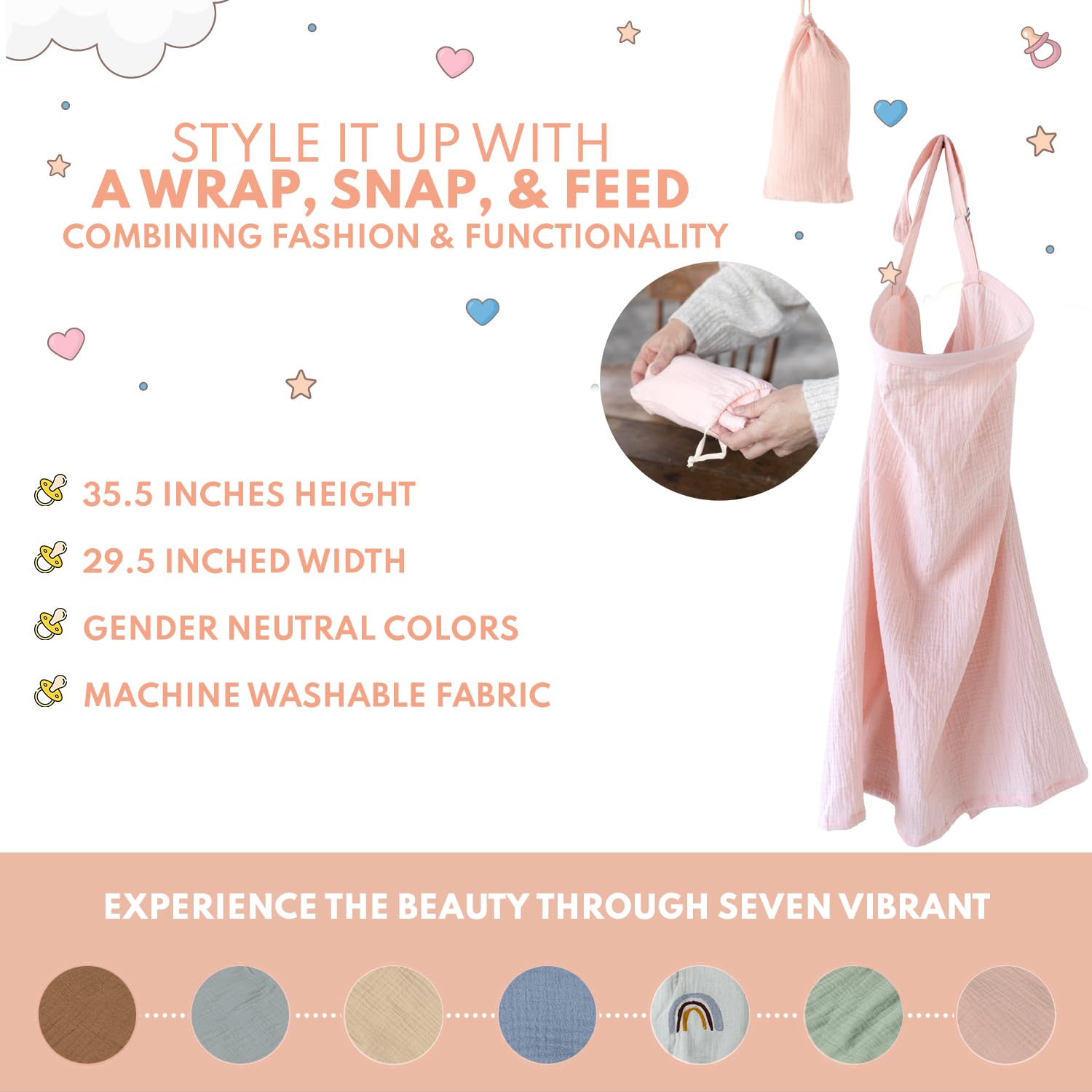 Active Baby hands-free design supports discreet feeding while multitasking.