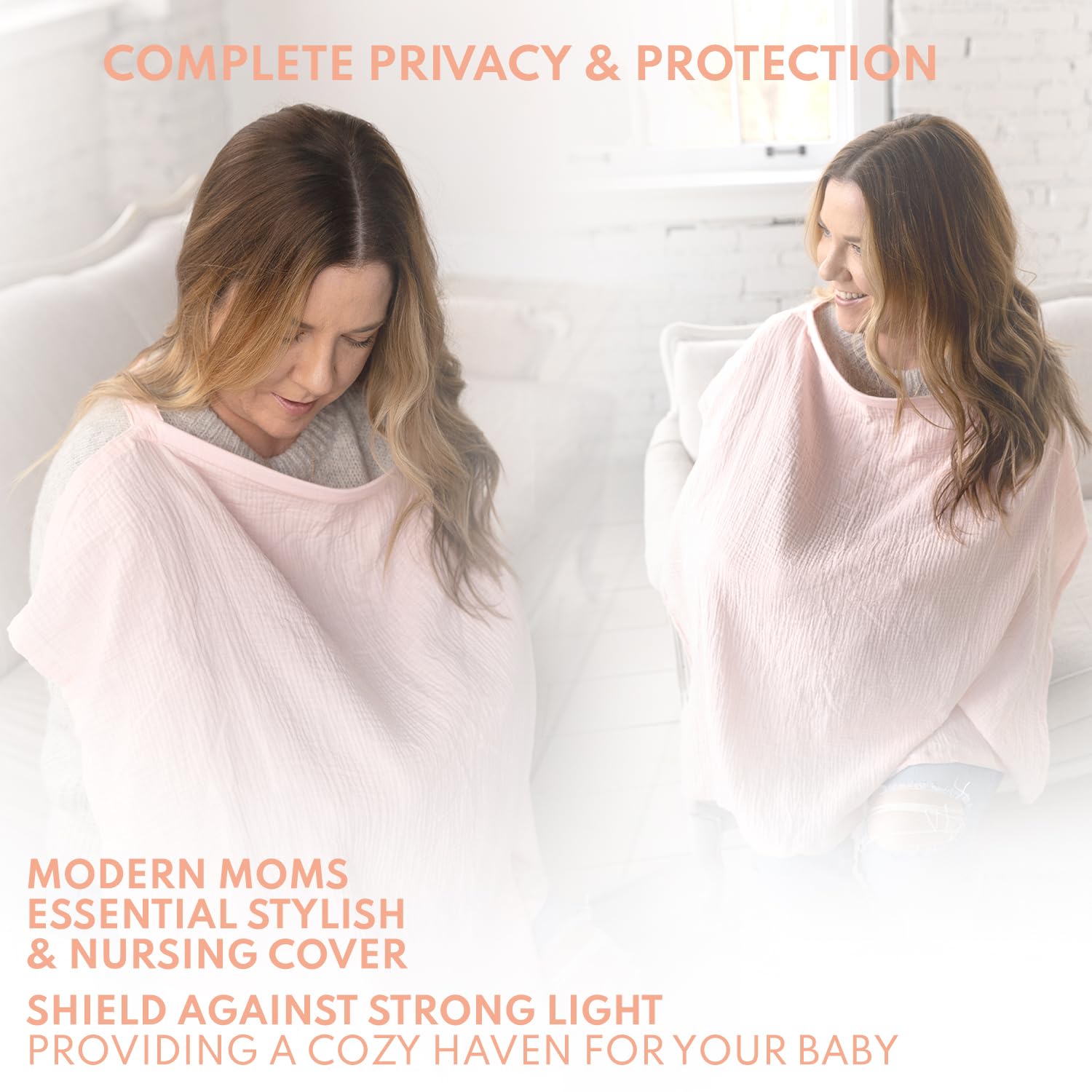Active Baby light weight wrap doubles as scarf for stylish coverage.