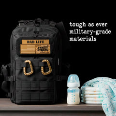 ActiveDoodie Dad Diaper Bag patches included for easy customization