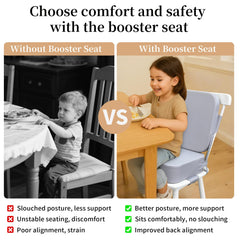 Adjustable dual straps secure the seat to most chairs.