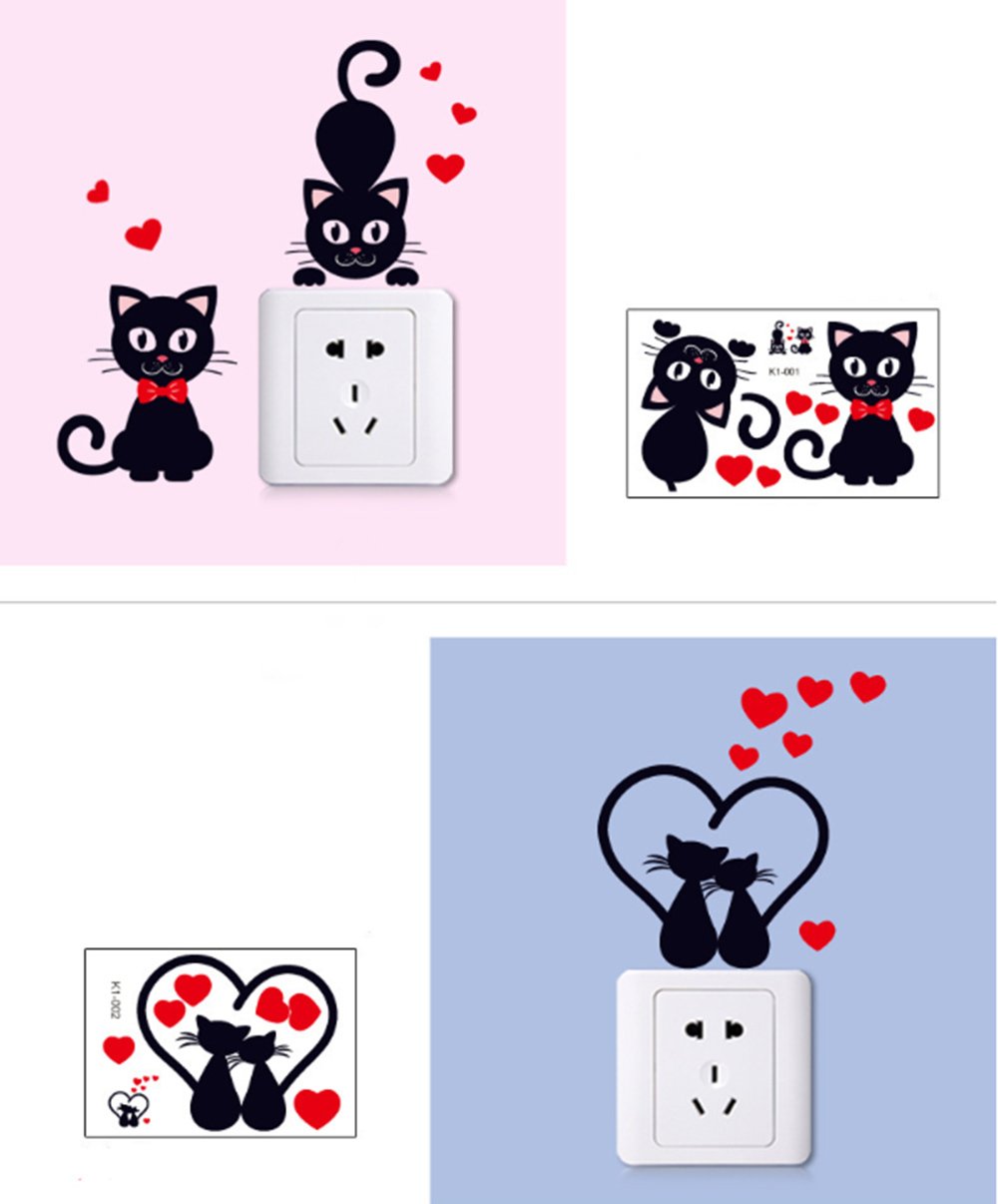 Adam Victor five-cat design fits multiple surfaces like walls, tiles, glass, and furniture