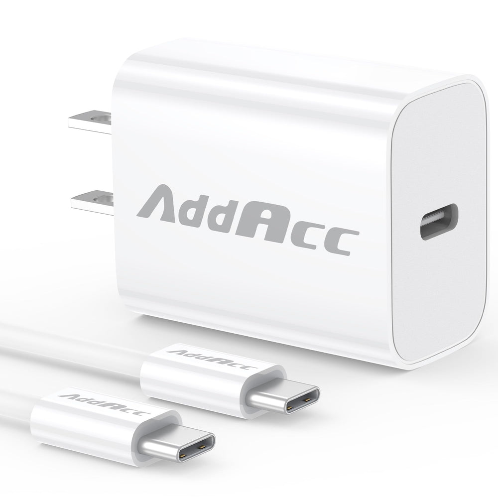 AddAcc 20W USB-C charger block powering fast USB-C devices