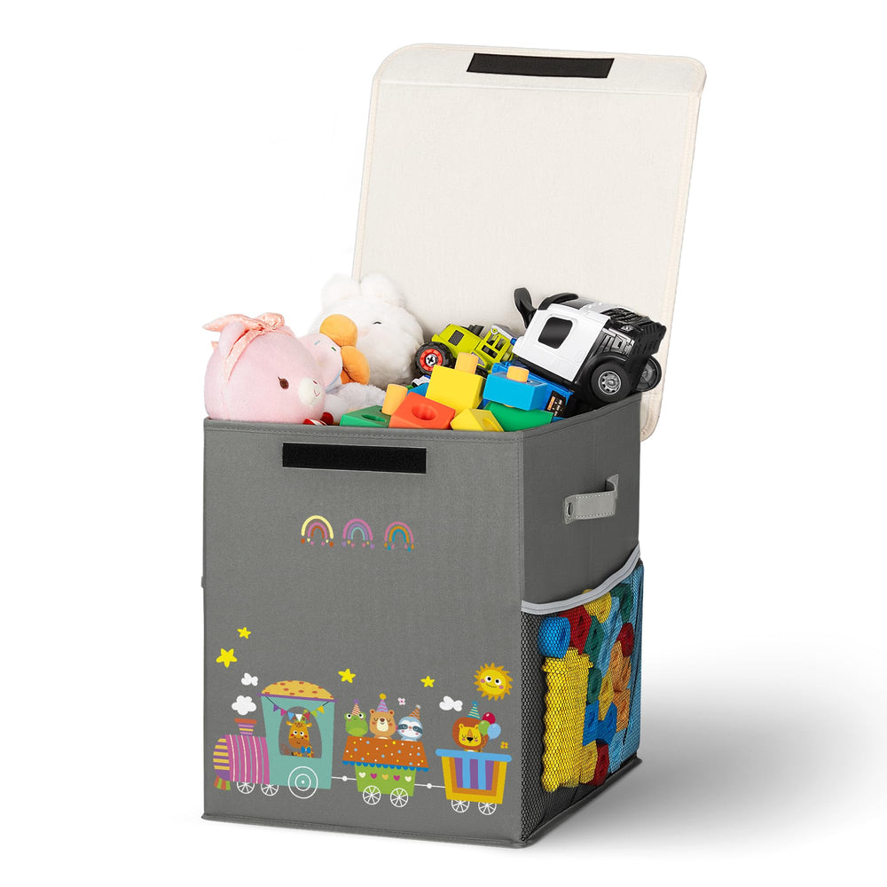 ADEHMDA 40L toy storage box with lid keeps toys organized and accessible in shared spaces.