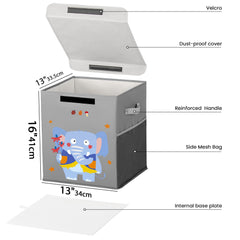 ADEHMDA toy chest with mesh side pockets for small items organization.