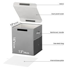 ADEHMDA 40L storage box features a foldable top for easy setup.
