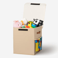ADEHMDA 40L toy storage box with lid provides roomy toy organization for kids.