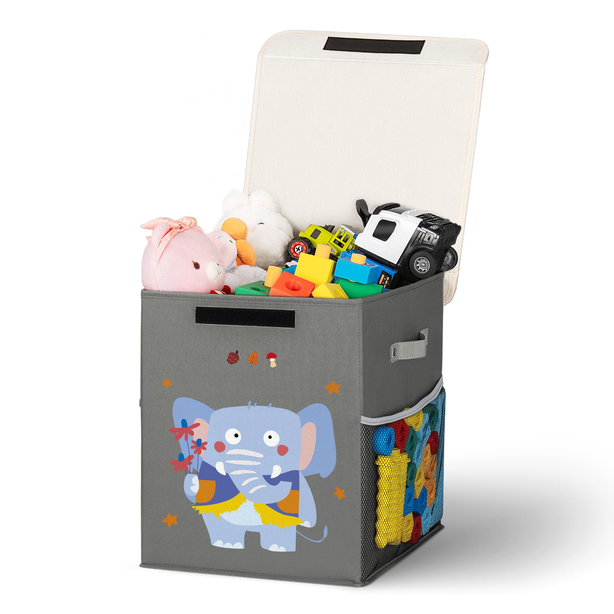 ADEHMDA 40L toy storage box with lid keeps toys organized and dust-free.