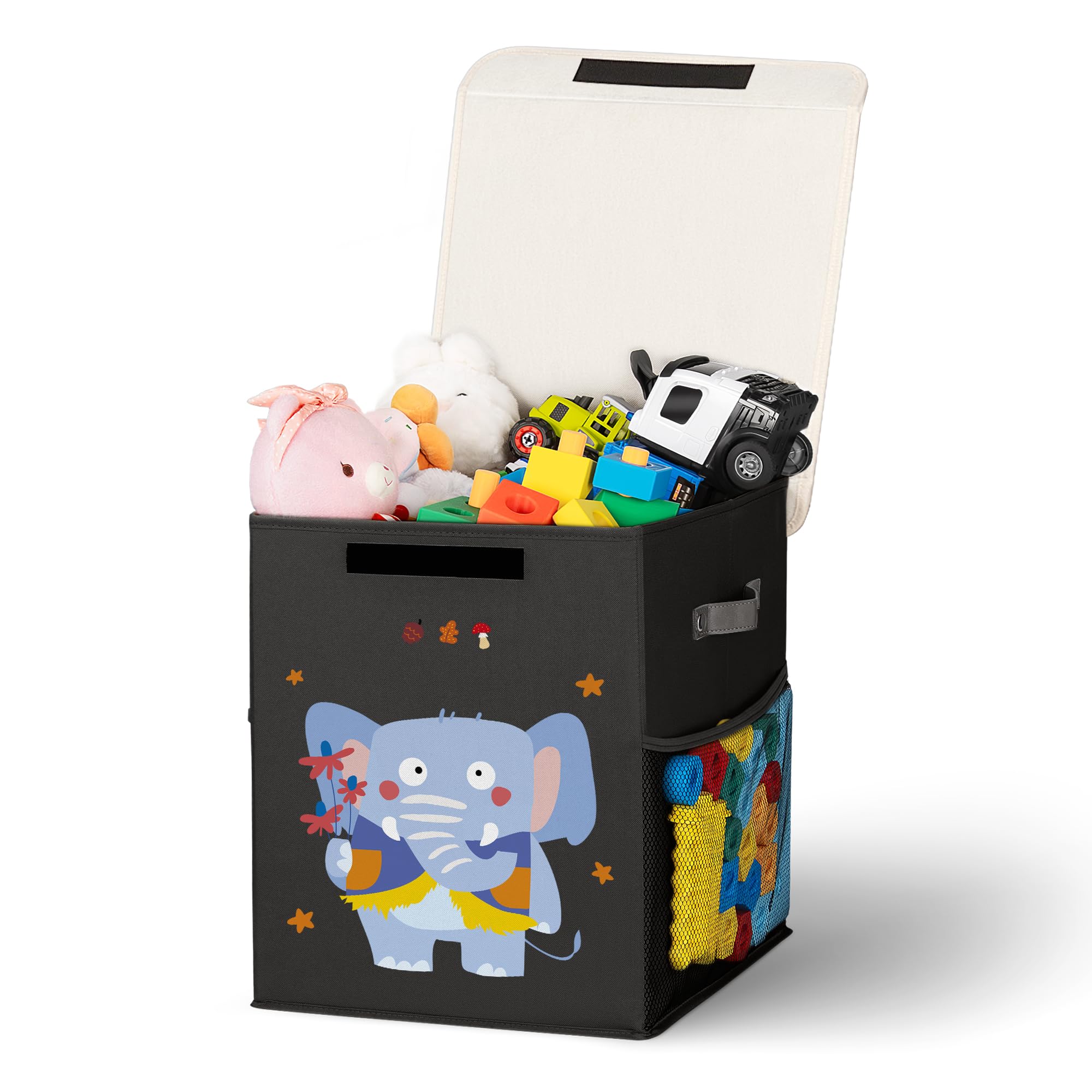 ADEHMDA 40L toy storage box with lid keeps toys organized and dust-free.