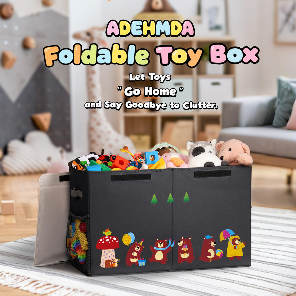 ADEHMDA 80L foldable toy chest saves space when not in use.