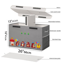 ADEHMDA detachable divider helps separate blocks and dolls.