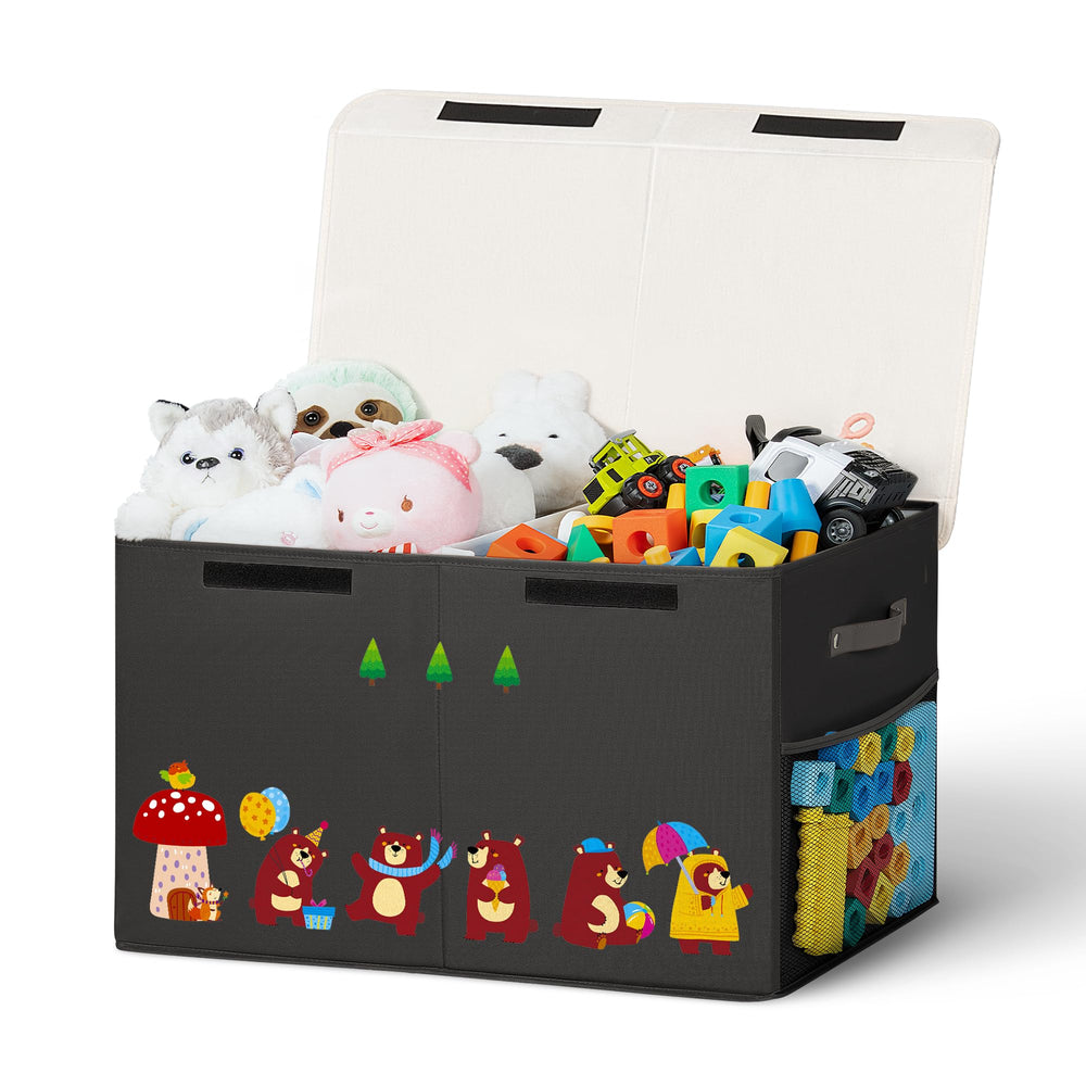 ADEHMDA 80L toy storage box with lid keeps toys organized and accessible.