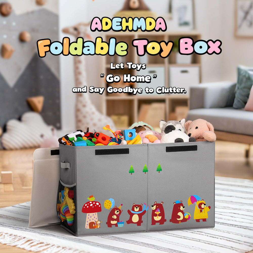ADEHMDA storage box with side mesh pockets keeps small items organized.
