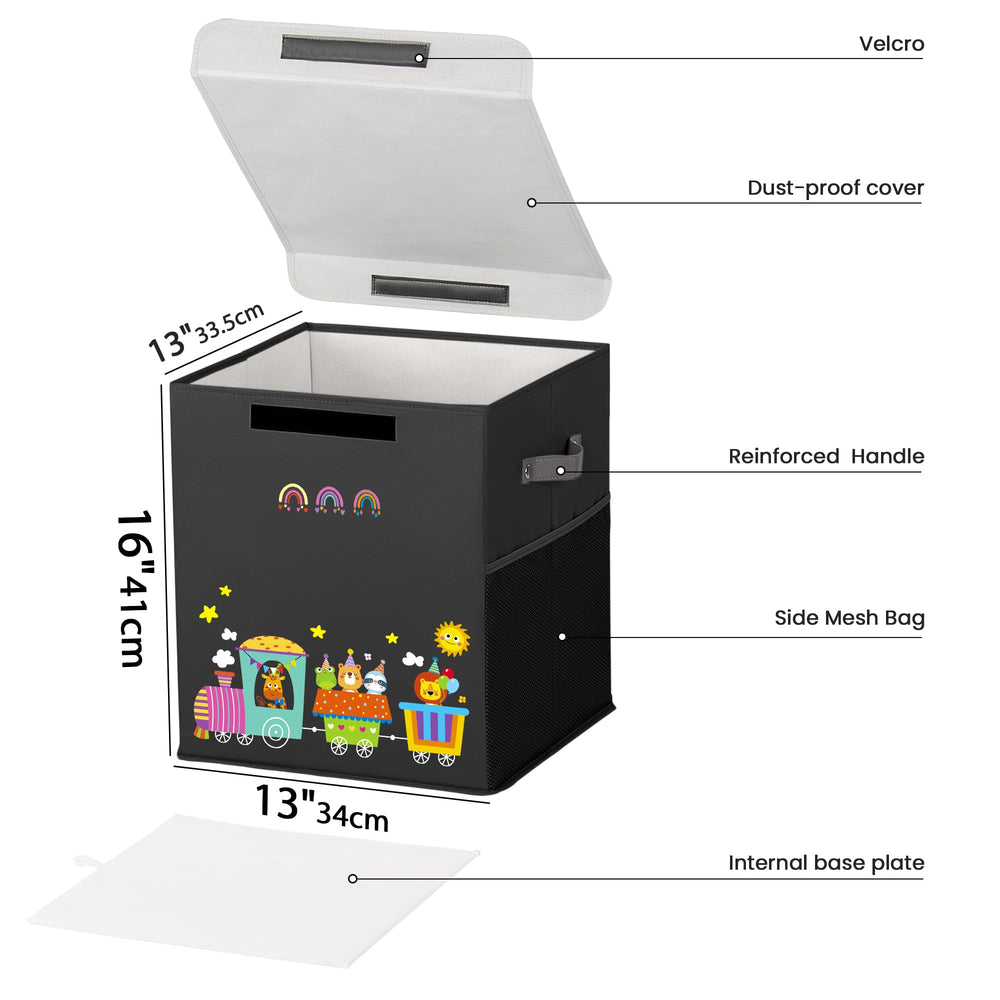 Foldable top cover with Velcro on ADEHMDA storage box, dust protection and easy removal