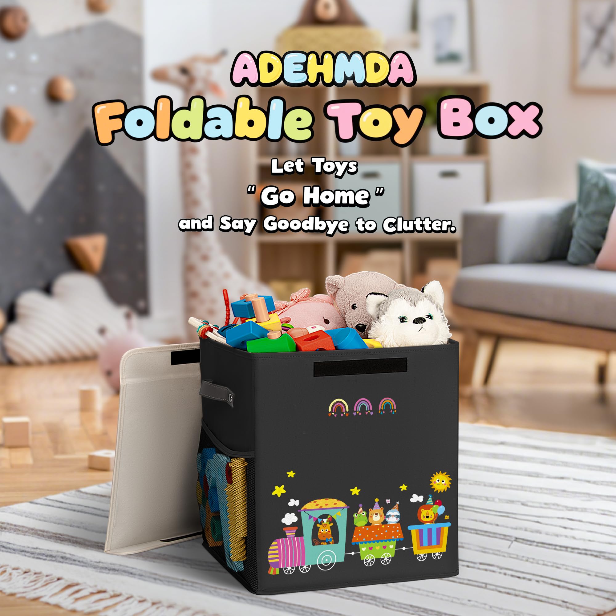 Reinforced soft handles on ADEHMDA toy chest for safer transport