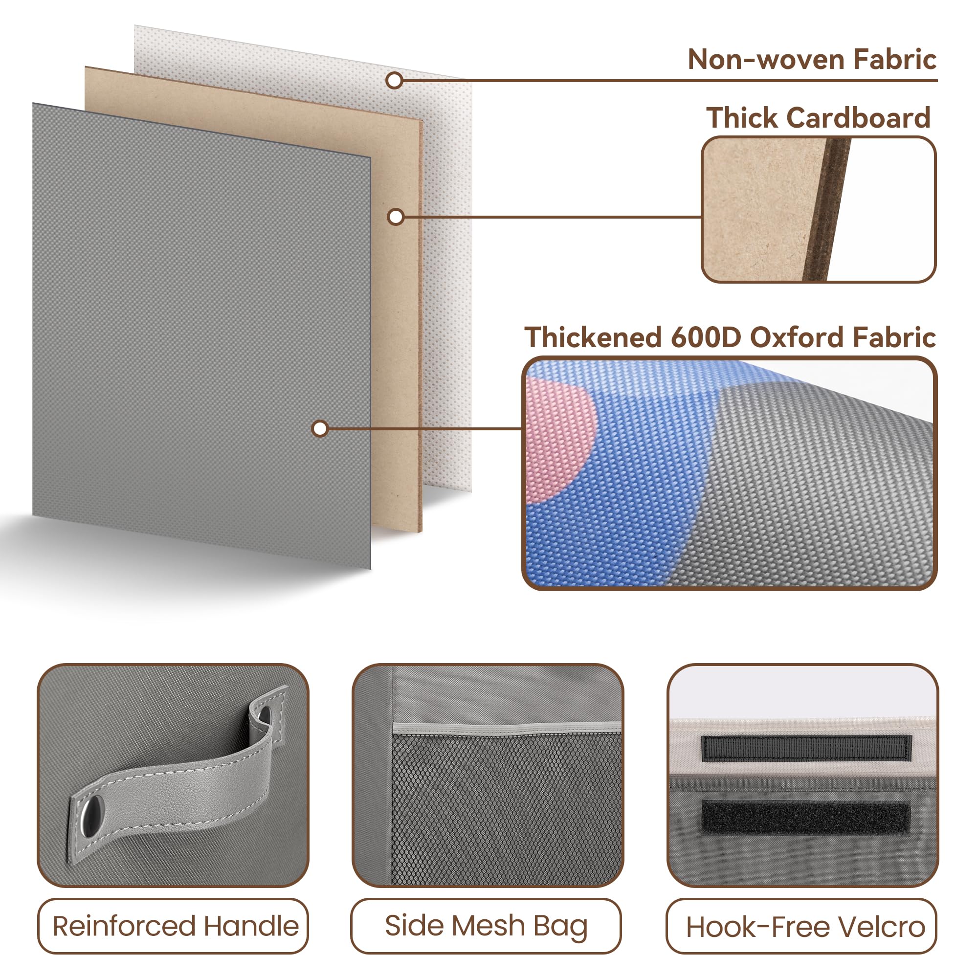 ADEHMDA toy chest with mesh side pockets helps categorize small items.