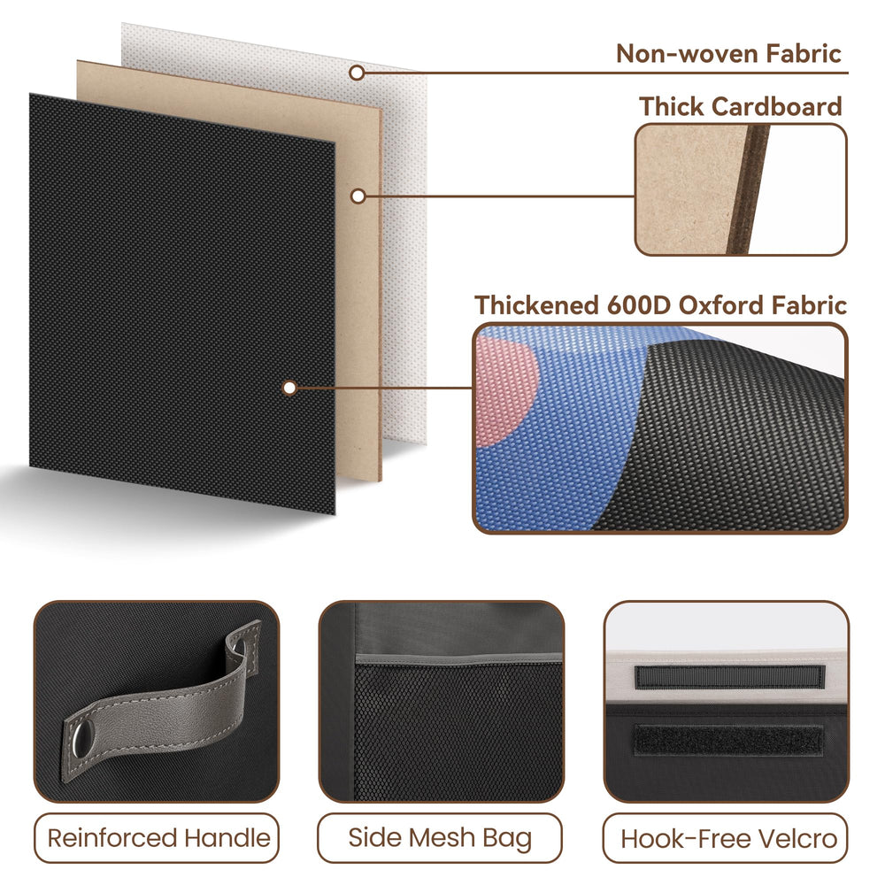 ADEHMDA toy chest with side mesh pockets for quick access to small parts.