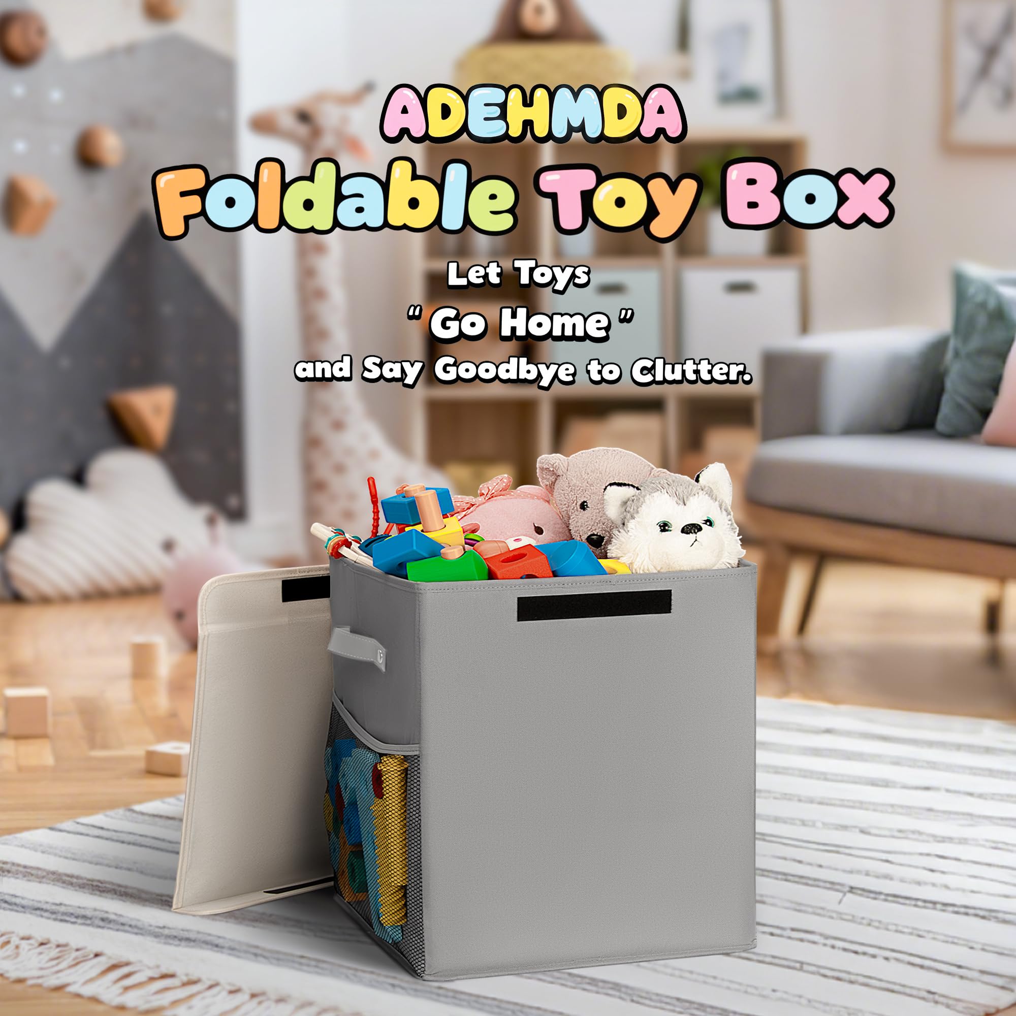 ADEHMDA toy organizer supports up to 40 kg for heavy use.