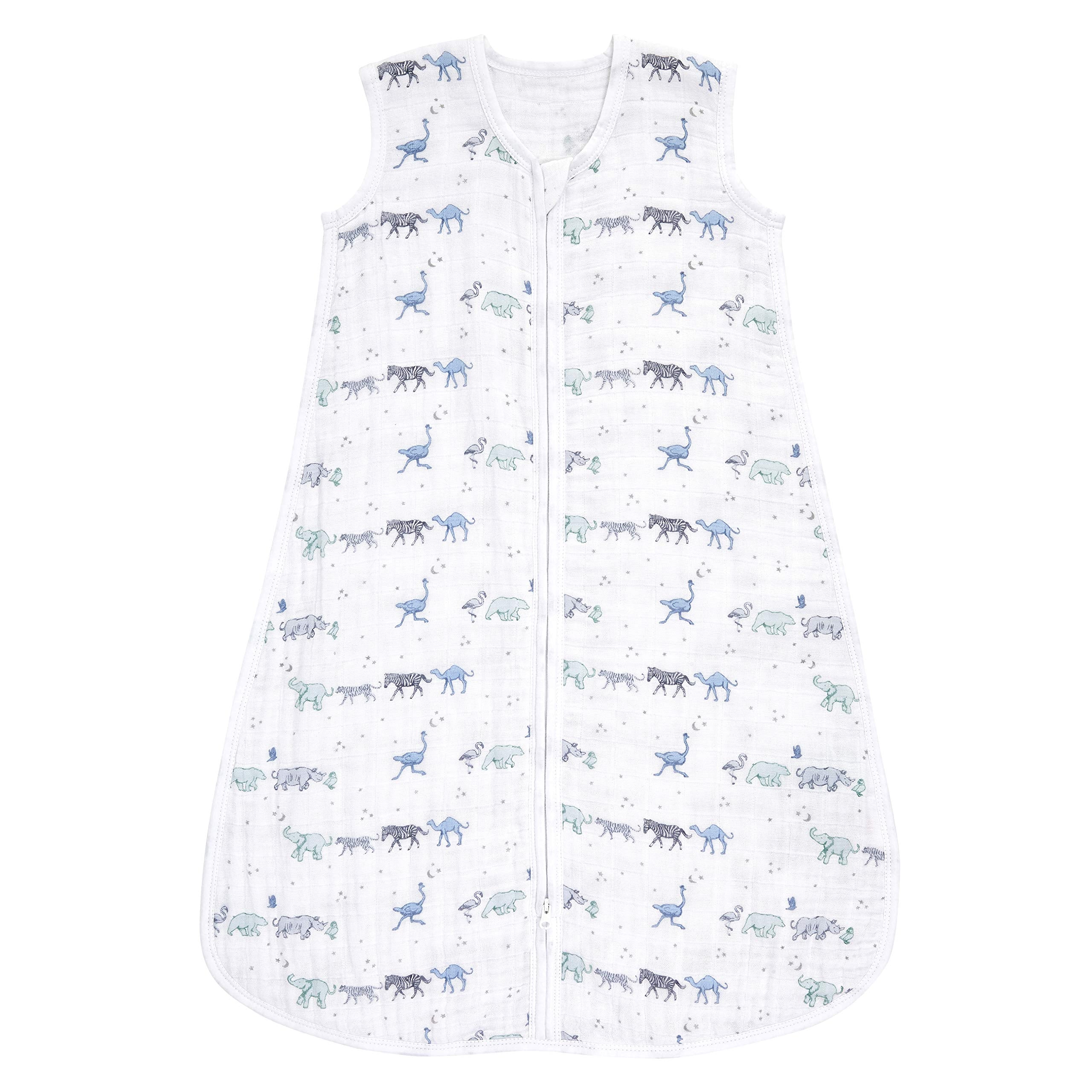 aden + anais baby sleeping bag close-up of soft muslin fabric for breathable sleep