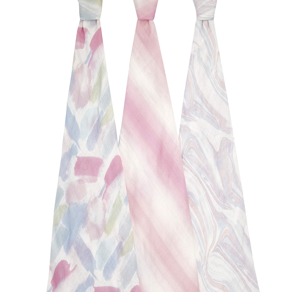 aden + anais Bamboo viscose swaddle closeup shows ultra soft texture