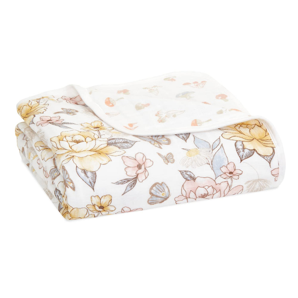 aden + anais boutique organic muslin blanket folded, 47x47 size ideal for swaddling
