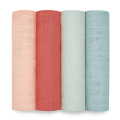 aden + anais Boutique Organic Swaddle Blanket 4-pack boxed, ideal for gifting and display.