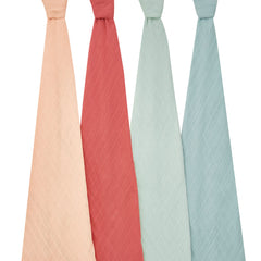 A close-up of aden + anais 47x47 swaddle blankets showcasing generous size.