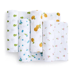 aden + anais boutique organic swaddle 4pack used as swaddle, nursing cover, and stroller shield