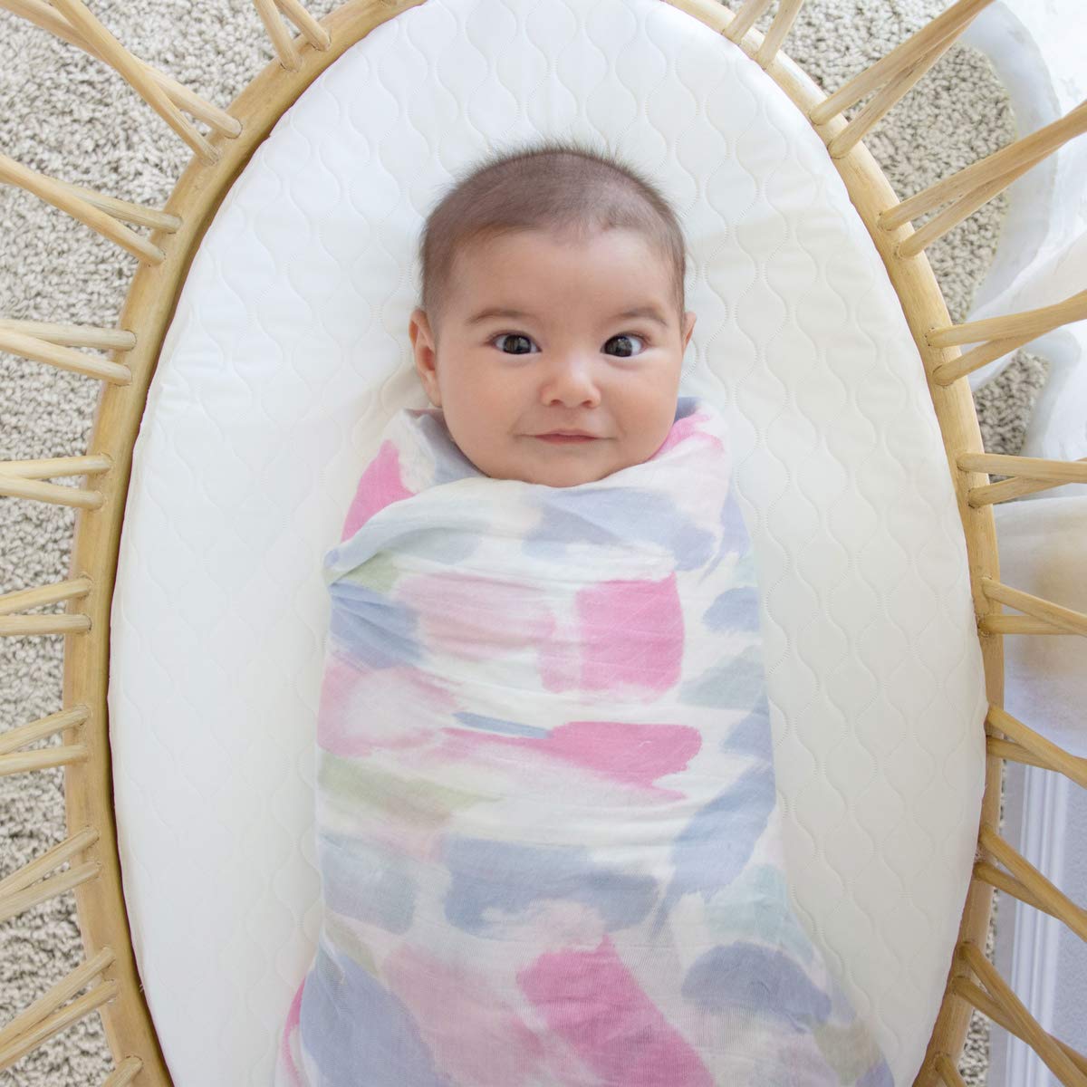 aden + anais Breathable swaddle keeps baby cool on warm days