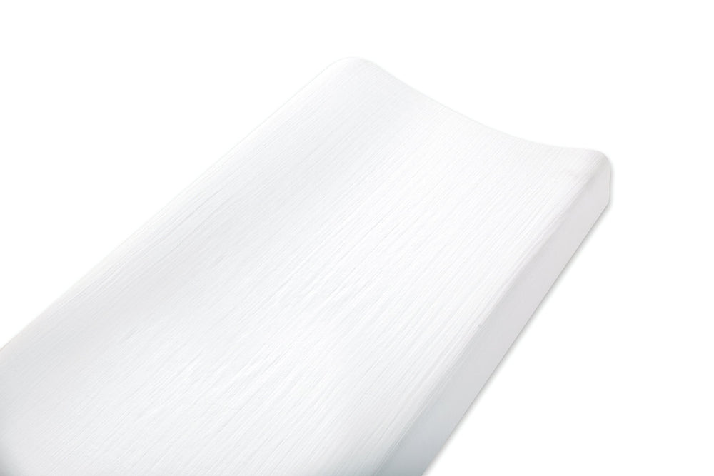Aden Anais changing pad cover solid white with breathable muslin for baby comfort