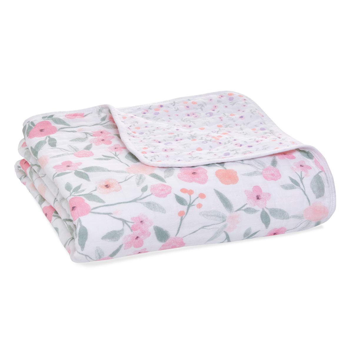 aden + anais dream blanket close-up shows 4-layer muslin softness for cozy snuggles