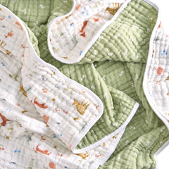 aden-anais Dream Blanket being machine washed to highlight easy care