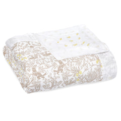 Aden + Anais Dream Blanket shows soft muslin texture for cozy newborn snuggles