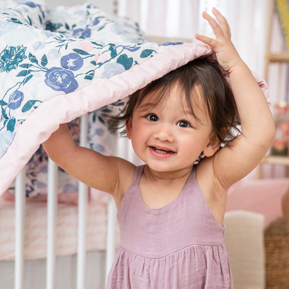 aden + anais Essentials baby blanket is reversible for versatile warmth