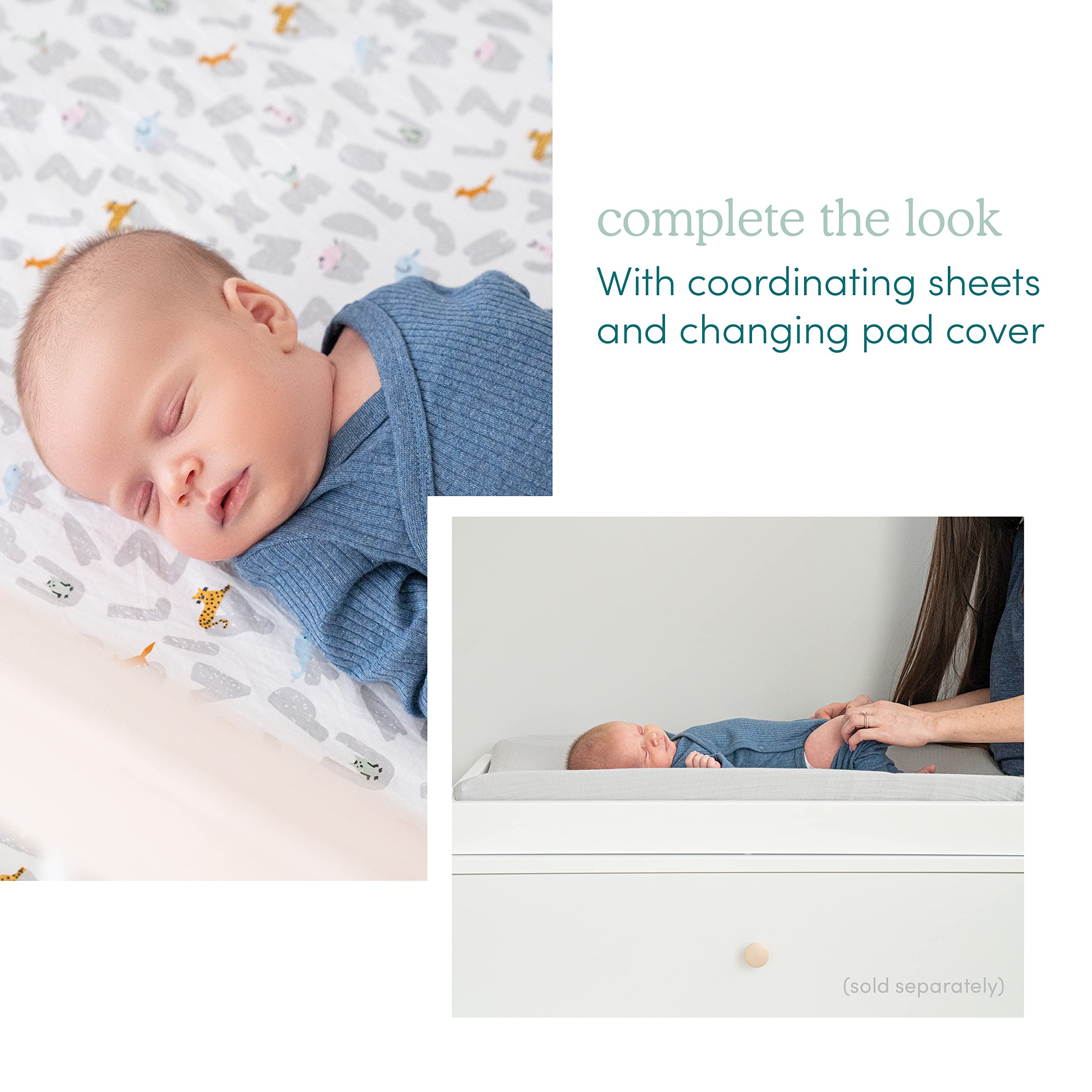 aden + anais essentials reversible blanket front closeup showcases soft muslin front