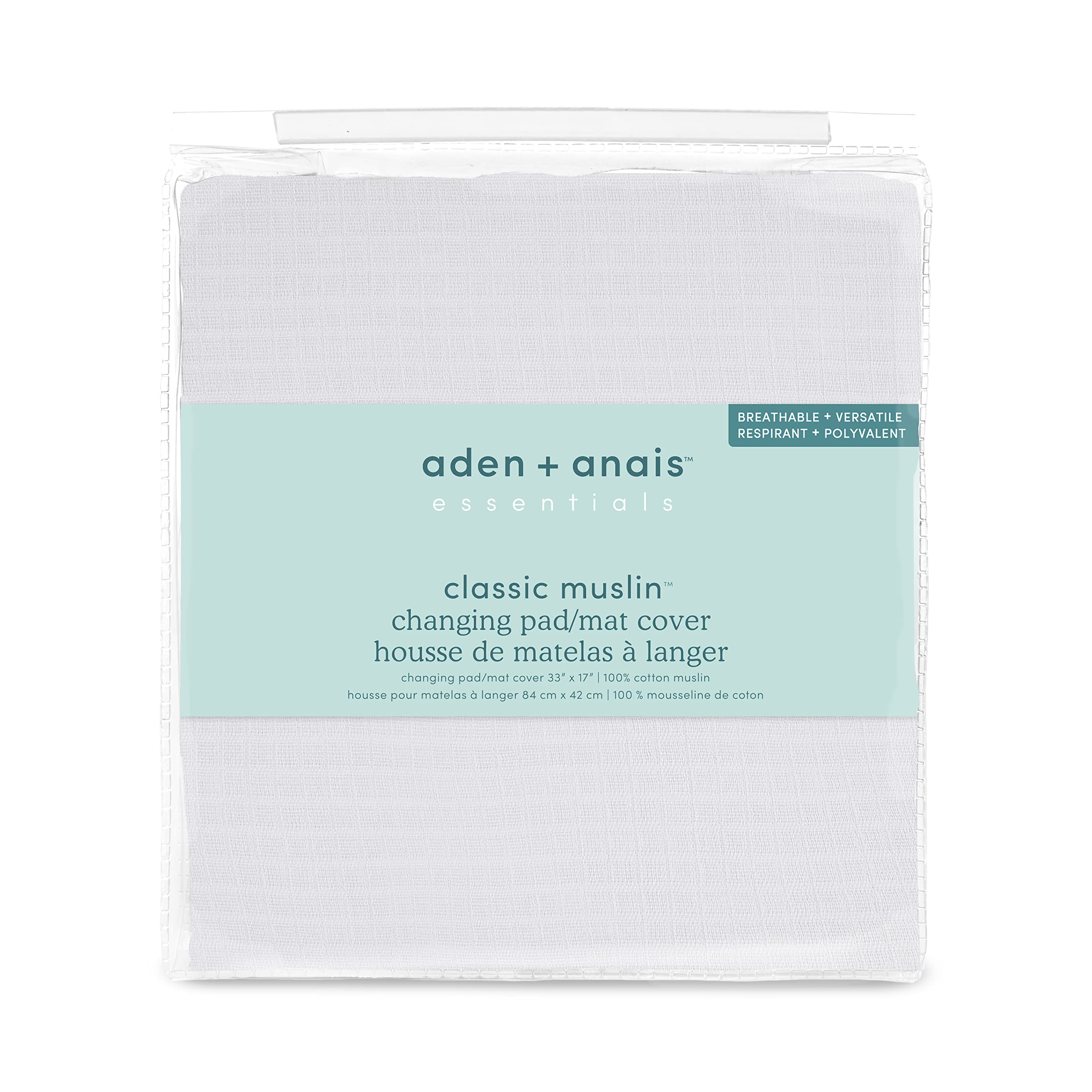 aden and anais essentials changing pad cover machine washable for convenient laundry days.