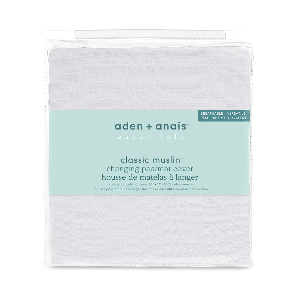 aden and anais essentials changing pad cover machine washable for convenient laundry days.