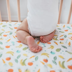 aden + anais Essentials crib sheet breathable open weave supports year-round comfort for baby