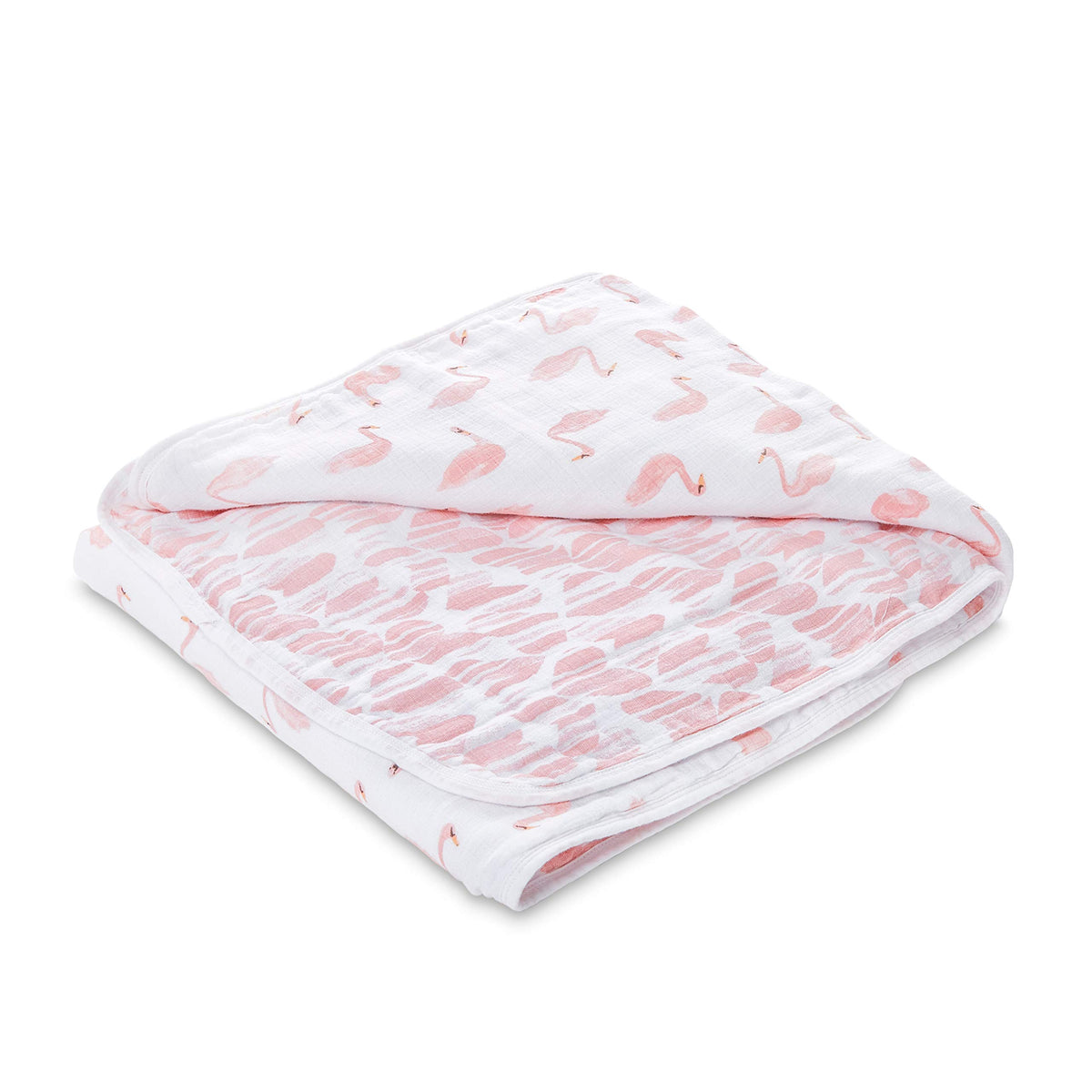 aden and anais Essentials Dream Blanket with swans pattern for cozy nursery moments