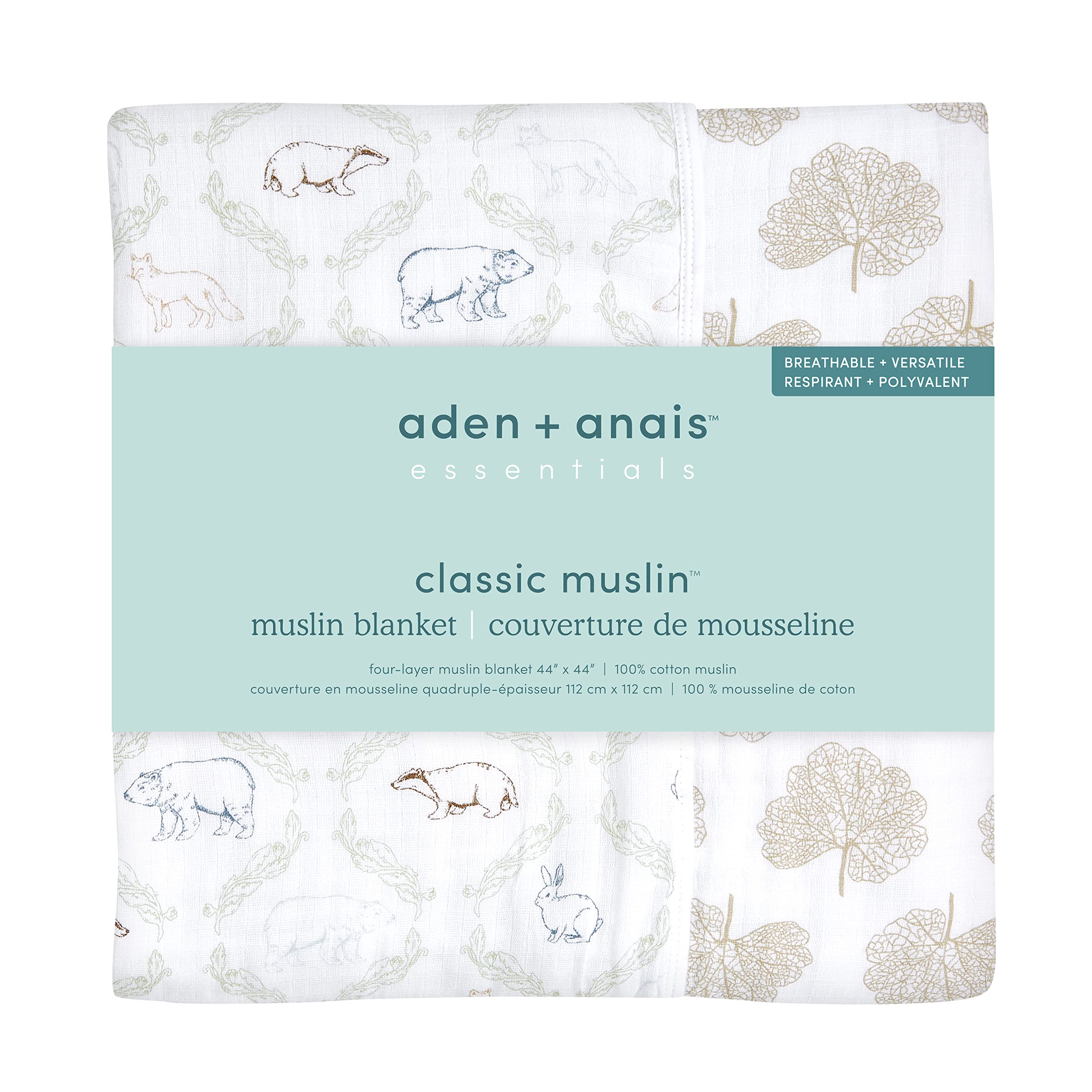 aden + anais Dream Blanket laid flat for tummy time and cozy play.