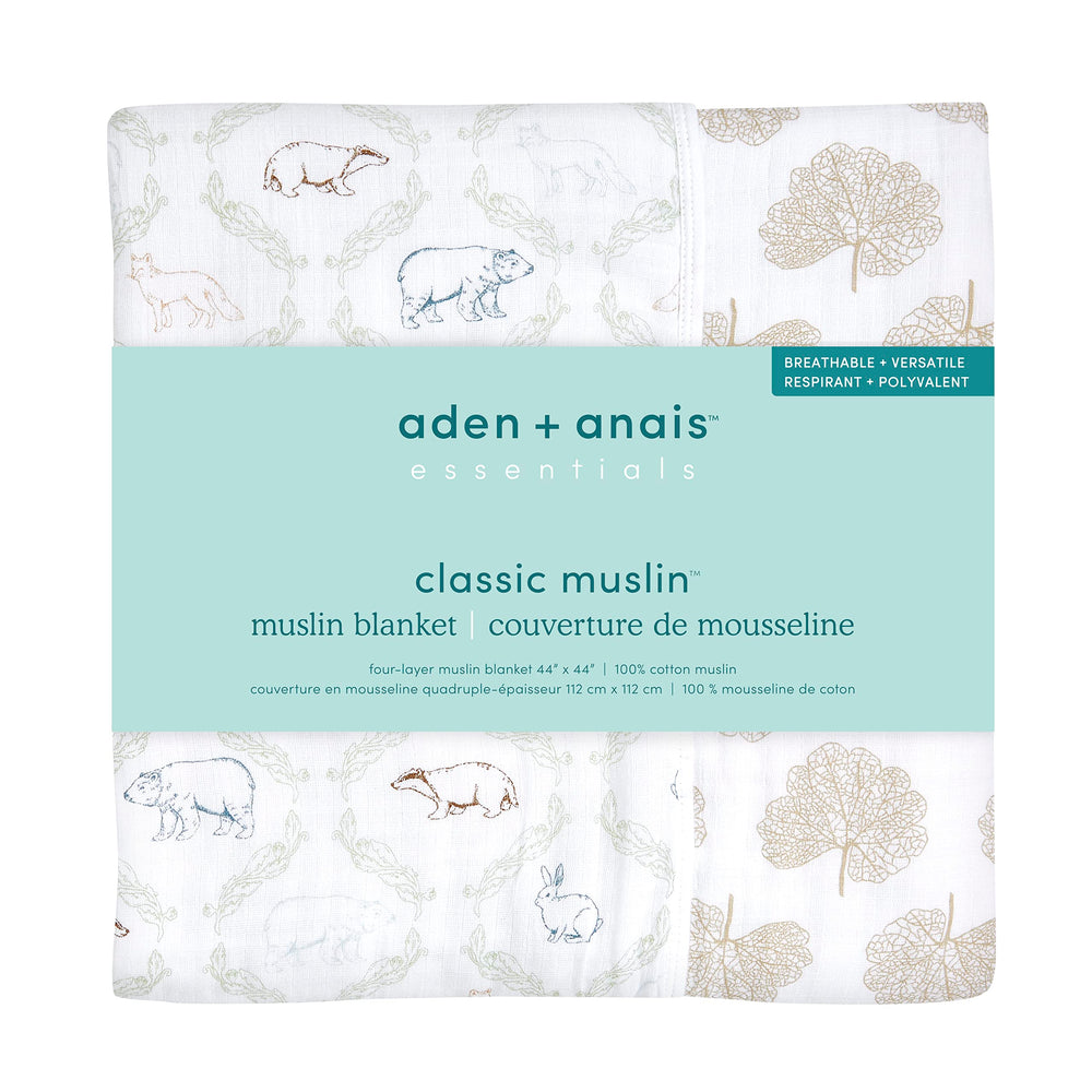 aden + anais Dream Blanket laid flat for tummy time and cozy play.