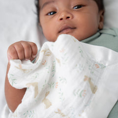 Issie security blanket by aden andanais shows open weave for breathable comfort on the go.