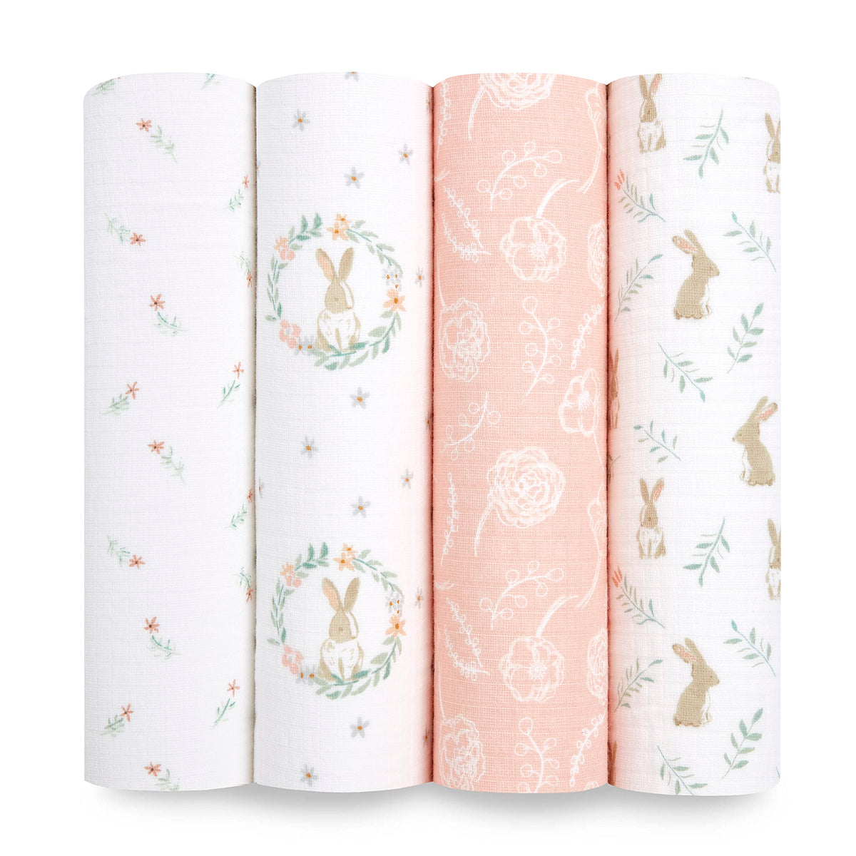 aden +anais Essentials muslin swaddle 44x44 blanket for breathable comfort