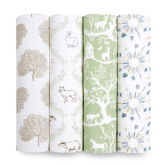 aden and anais Essentials muslin swaddle packaged for baby comfort and versatility.