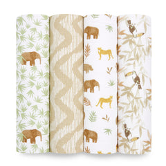 aden + anais Essentials muslin swaddle blanket, breathable and soft for gentle swaddling