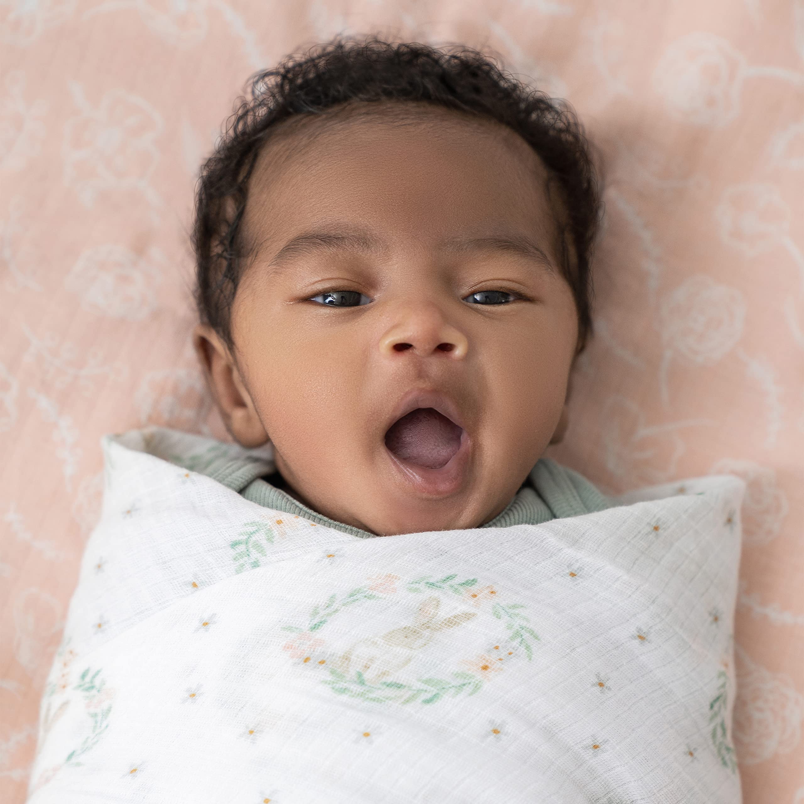 aden +anais muslin swaddle as a burp cloth for quick cleanups