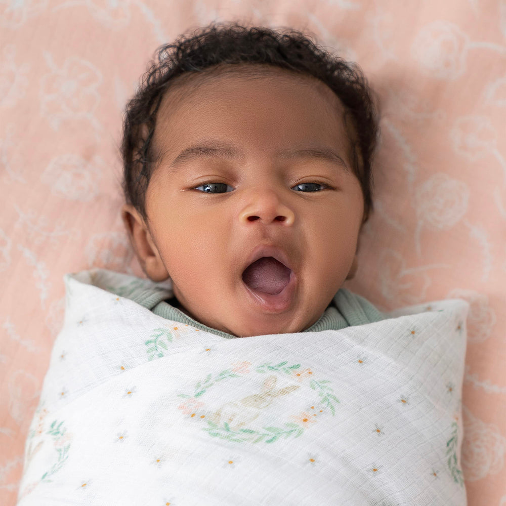 aden +anais muslin swaddle as a burp cloth for quick cleanups