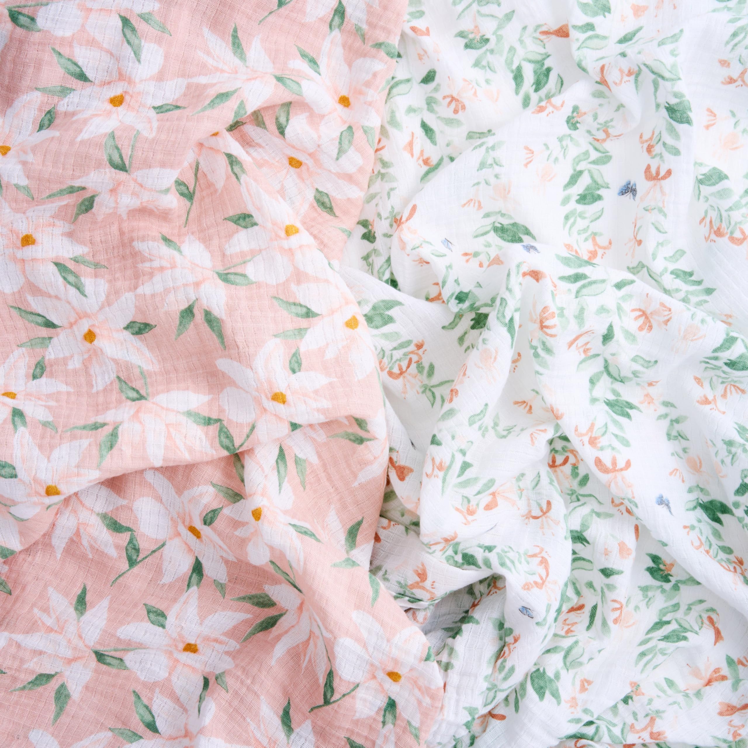 aden + anais butterfly garden multi-use swaddle: light, breathable, and easy care.