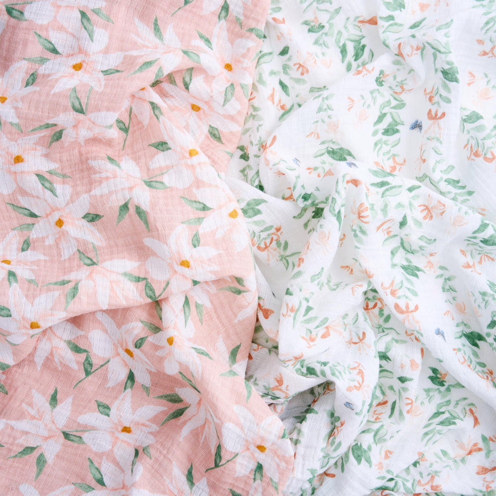 aden + anais butterfly garden multi-use swaddle: light, breathable, and easy care.